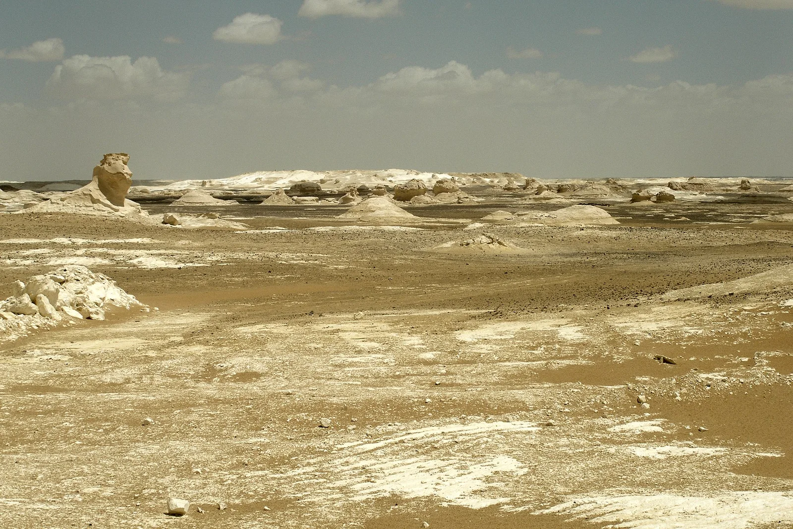 Rock formations on the Cairo to White Desert route