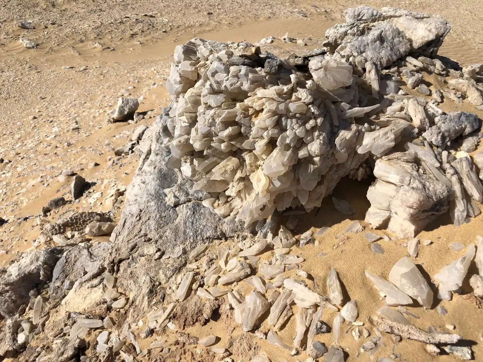 Calcite crystal detail at Crystal Mountain Egypt