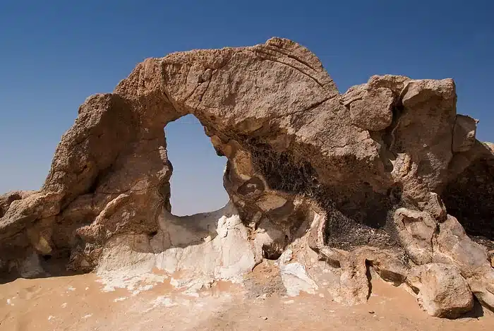 Rock window and crystals at Crystal Mountain Egypt