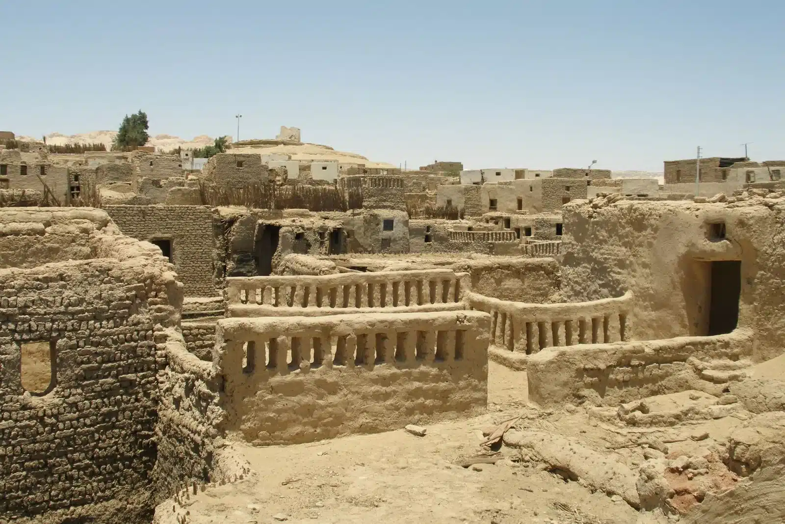 Al-Qasr old town streets in Dakhla Oasis Egypt