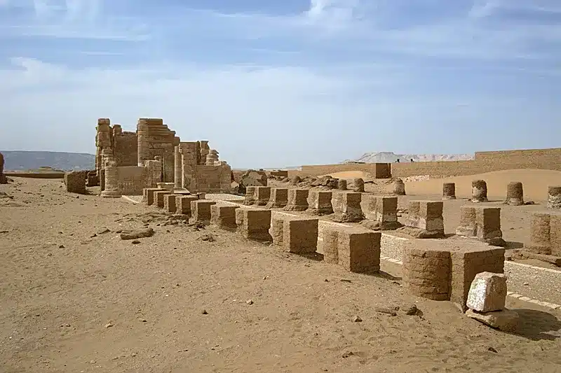 Deir el-Hagar Temple gateway in Dakhla Oasis