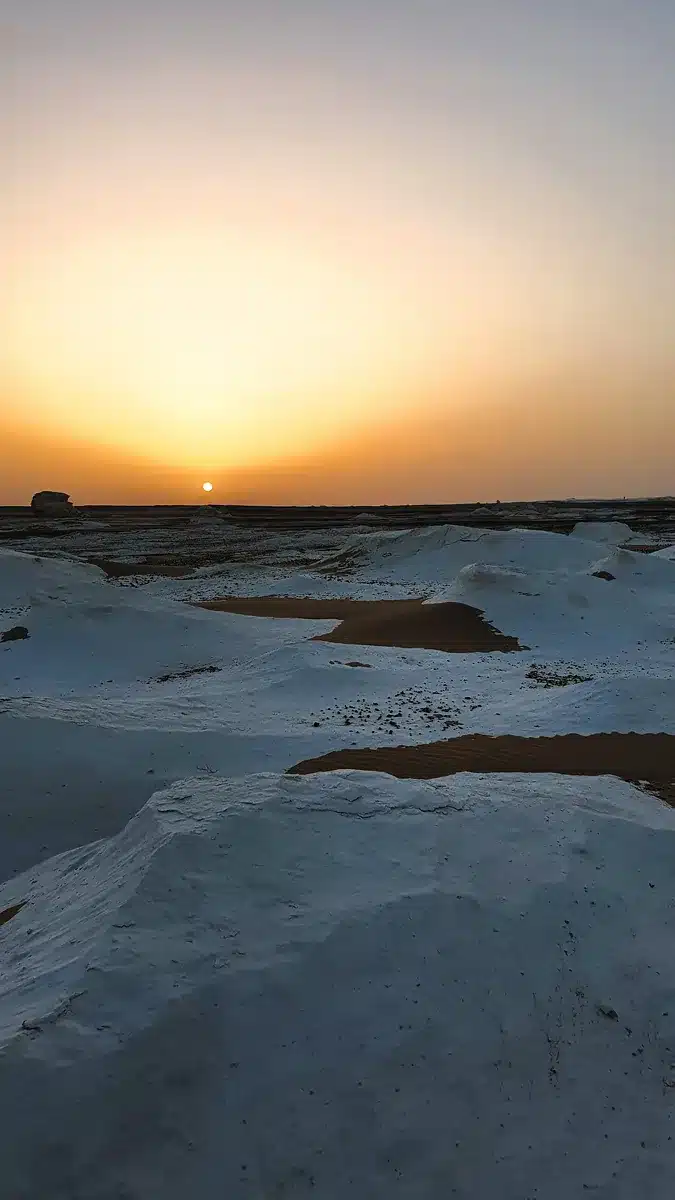 White Desert landscape near Farafra Oasis Egypt