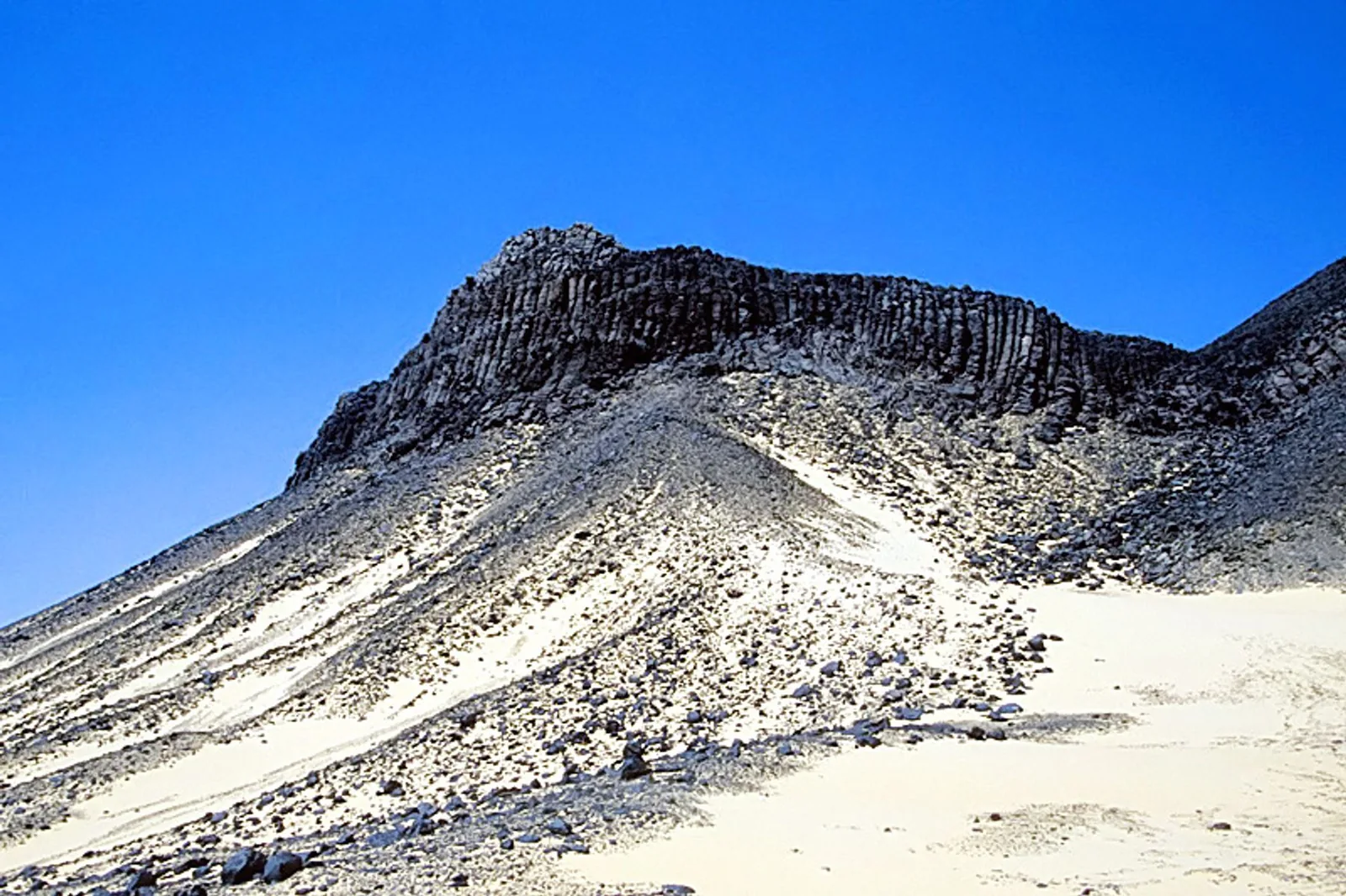 Gebel Marsus hill in the Black Desert Egypt