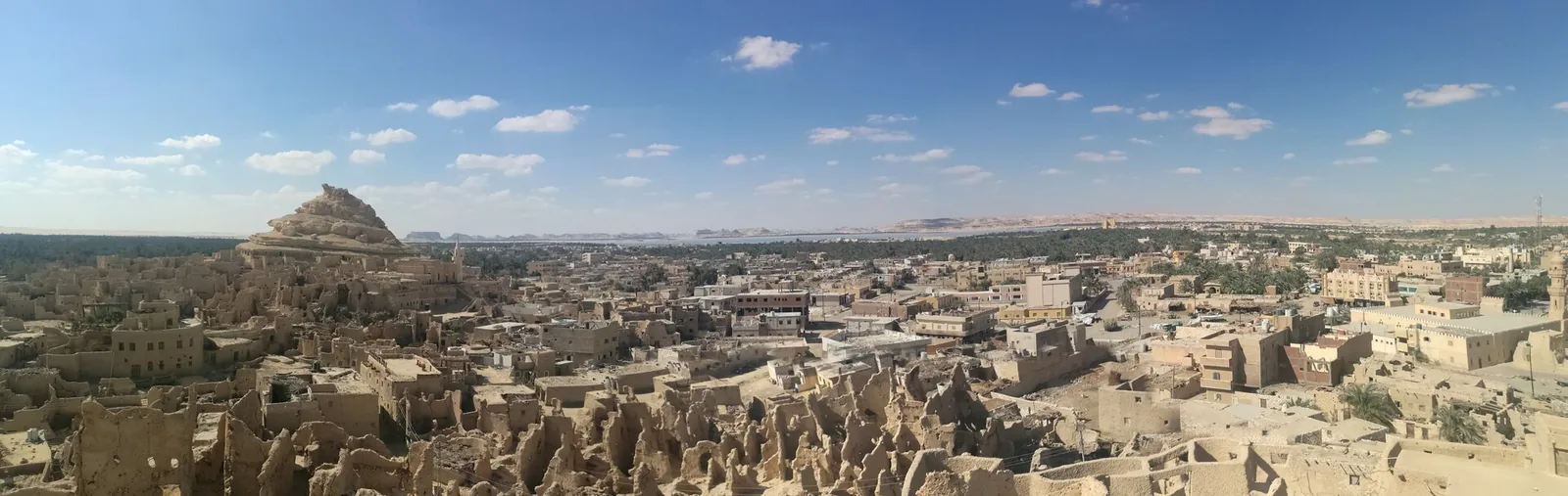 Panoramic view of Siwa town from the top of Shali citadel