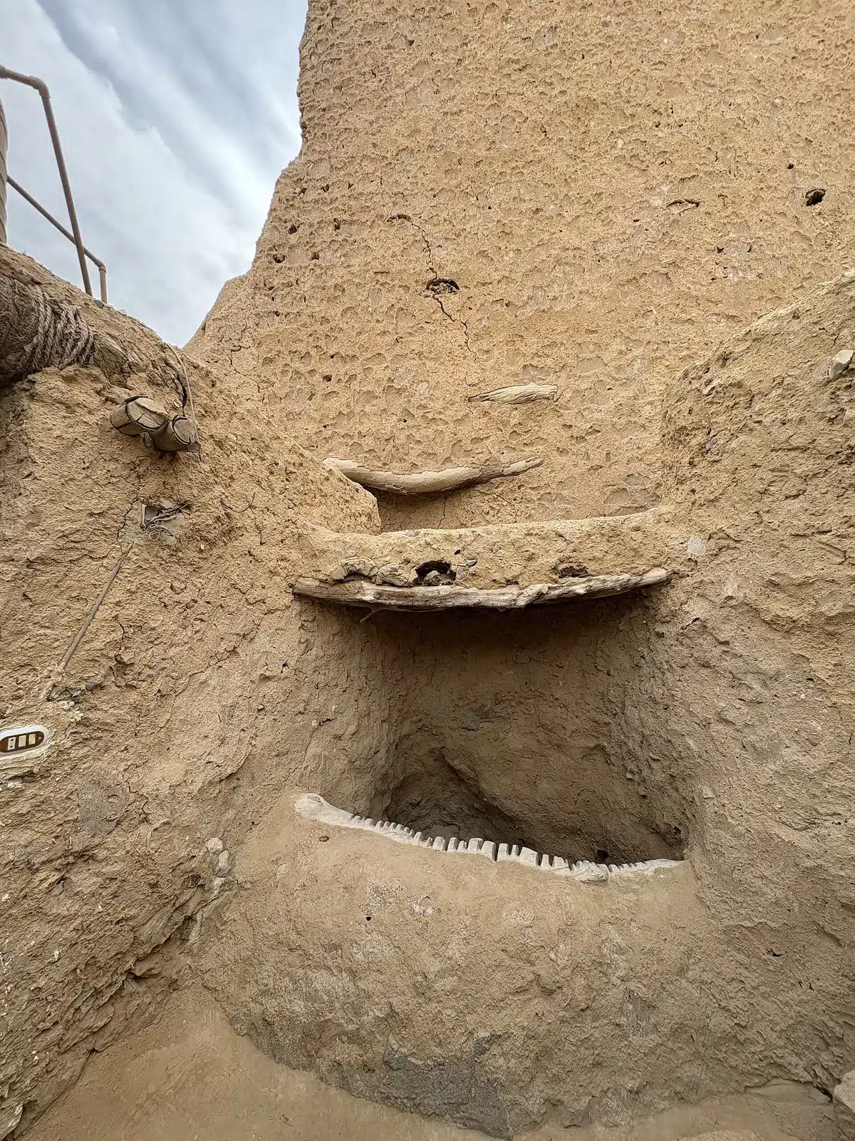 Mud-brick interior of Shali Fortress in Siwa Oasis during winter