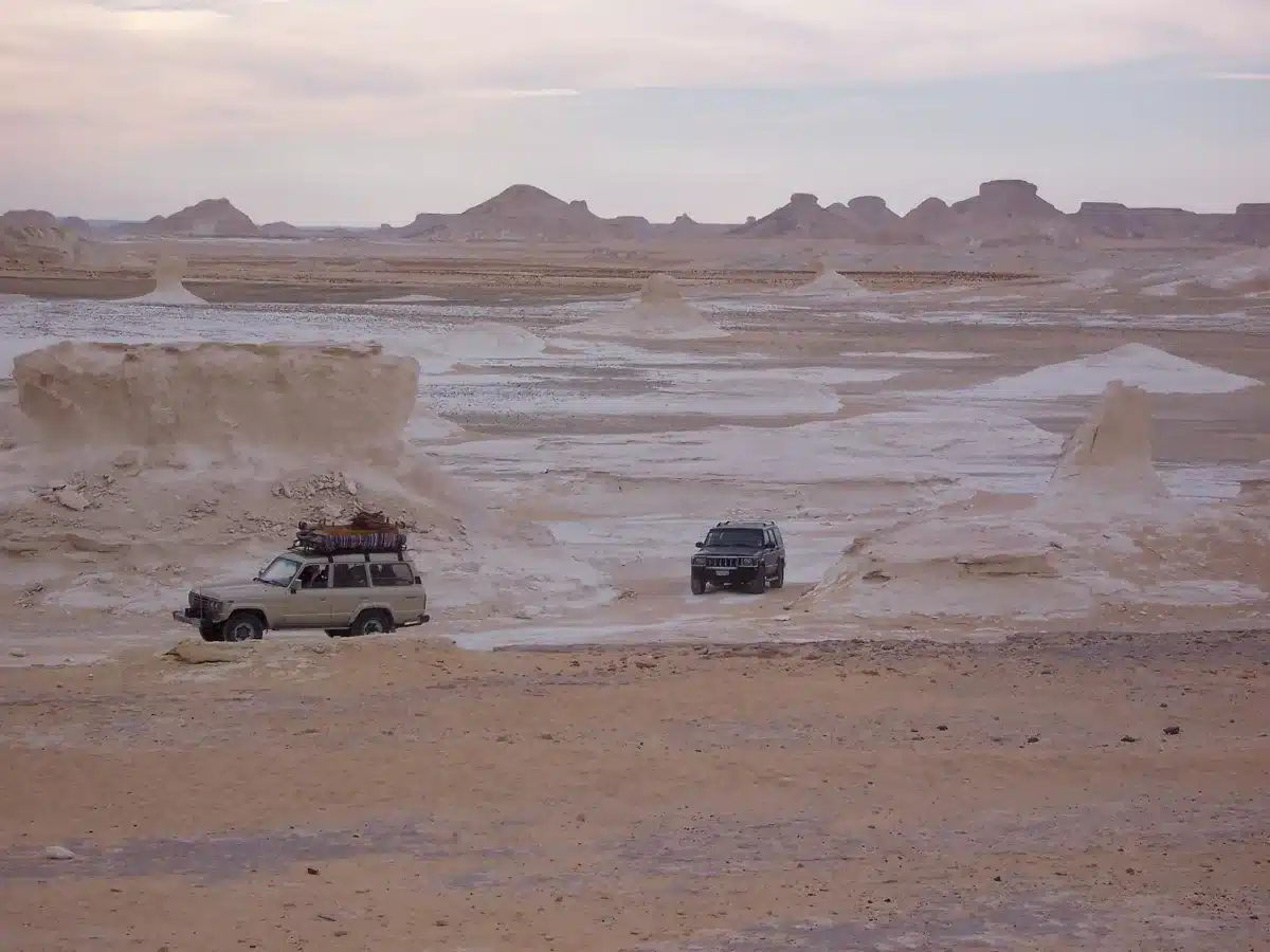 White Desert camping safety landscape