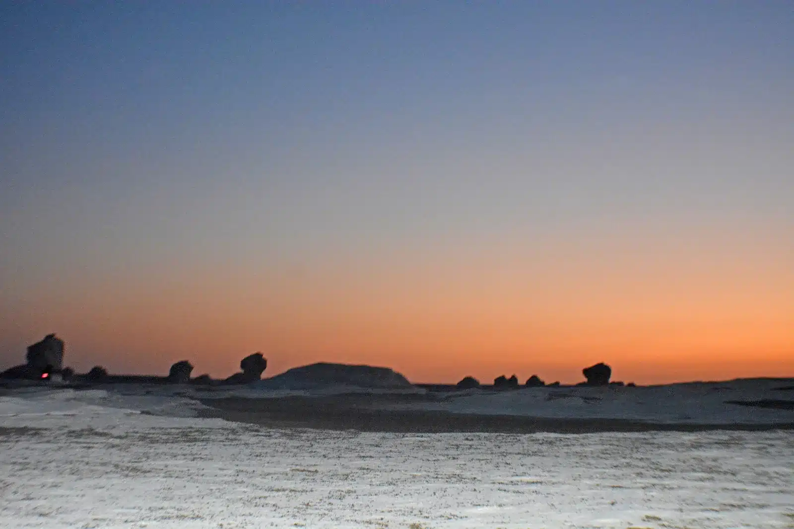 Sunset before a White Desert camping night