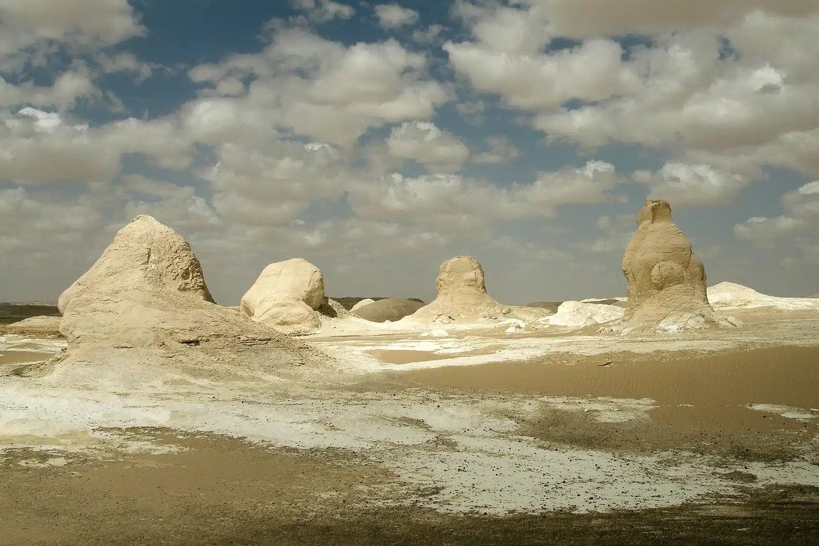 Chalk formations in White Desert National Park Egypt