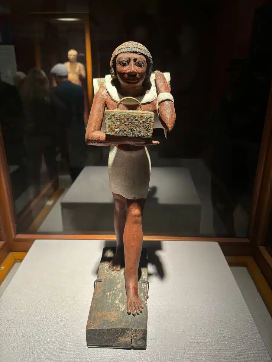 Museum Highlights During a Three-Hour GEM Visit Ancient Egyptian offering bearer statue displayed during a three-hour GEM visit
