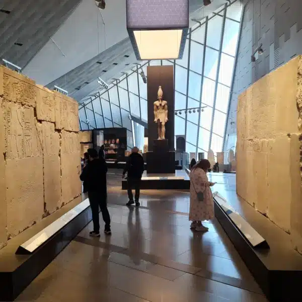 Grand Egyptian Museum gallery on the private Giza Pyramids and GEM tour
