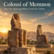 Colossi of Memnon reached on the journey from Hurghada to Luxor