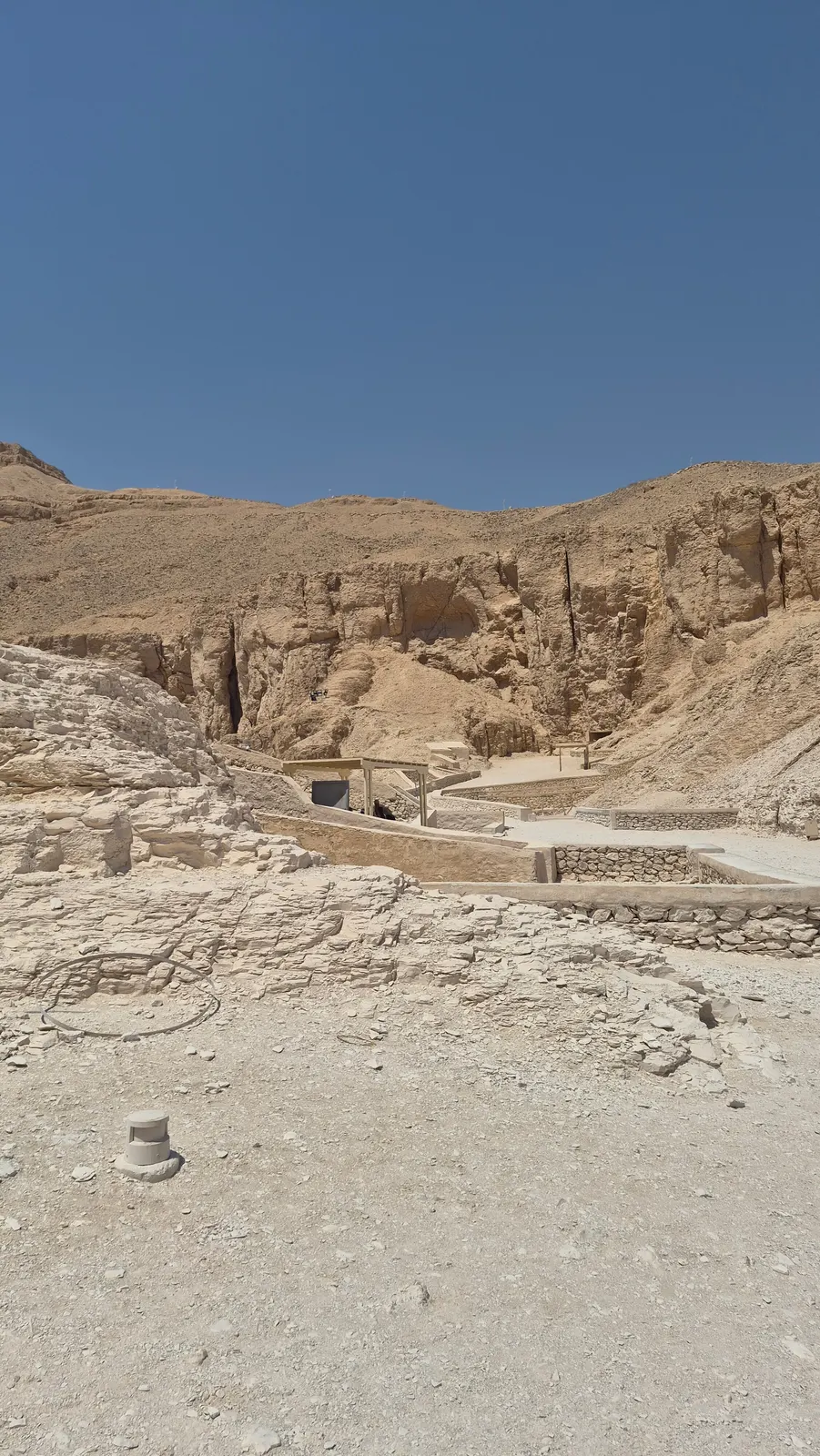 Is a Luxor day trip from Hurghada worth it? Desert cliffs and tomb entrances in the Valley of the Kings
