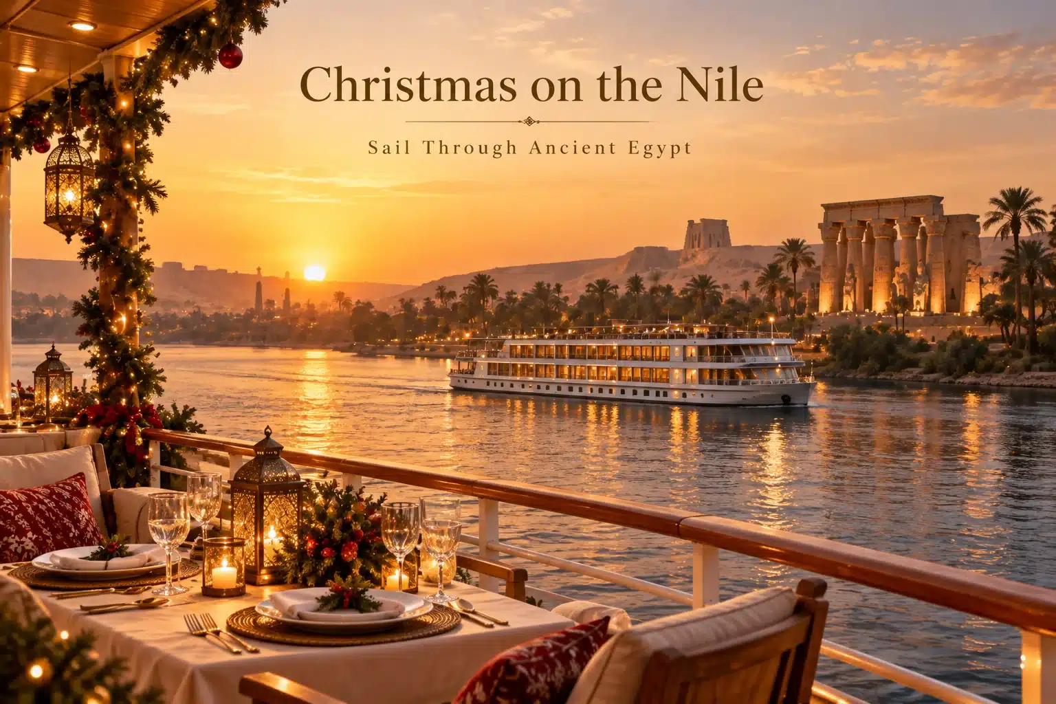 Christmas on the Nile Christmas Nile cruise through Upper Egypt during a festive ten-day journey
