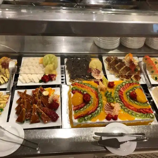 Colorful buffet dinner served onboard an Egypt Nile cruise