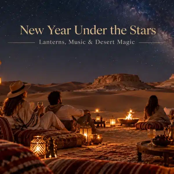 New Year's Eve desert dinner under the stars in Siwa Great Sand Sea